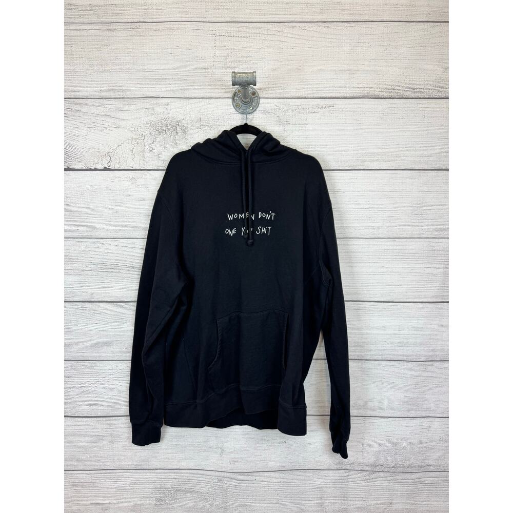Change Unisex Black Washed "Women Don't Owe You" Hooded Sweatshirt 3XL